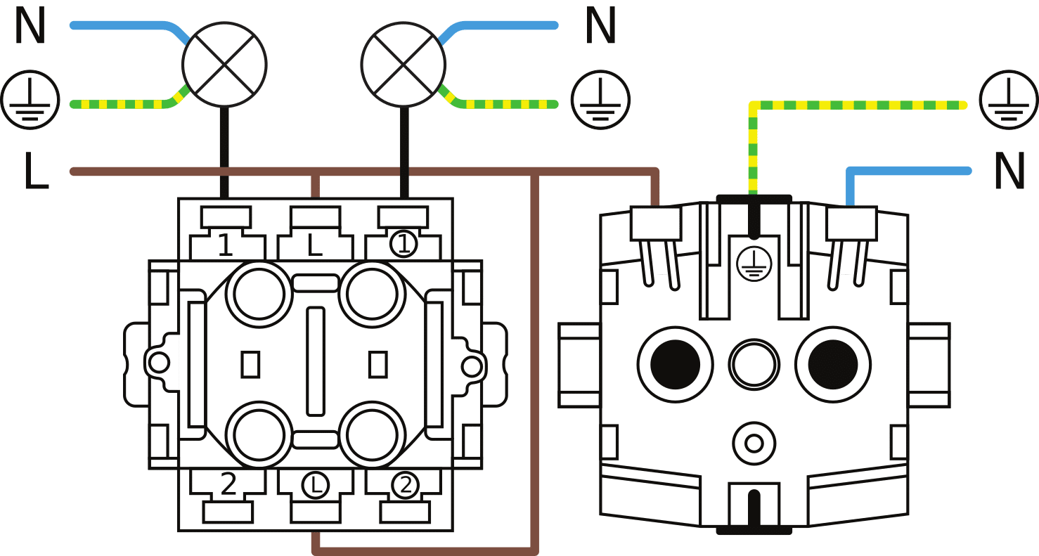 Handleiding Opbouw Combinatie Wandcontactdoos en Serieschakelaar IP55