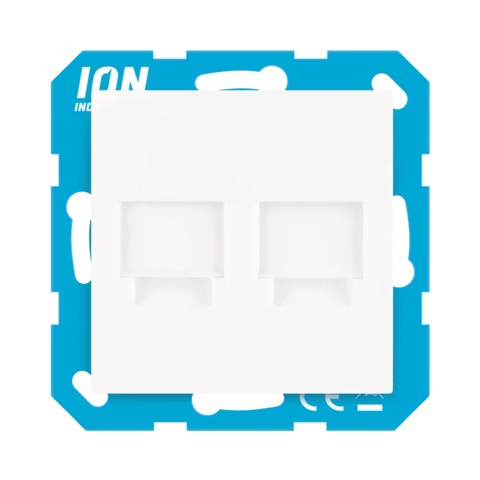 Modular Jack 2-voudig met Centraalplaat V1/J1 | Alpin Wit