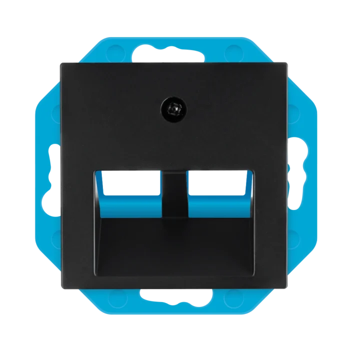 Modular Jack 30° 2-voudig met Centraalplaat V1/J1 | Mat Zwart