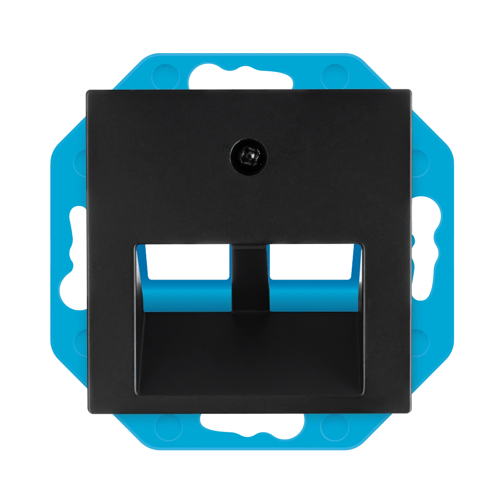 Ion Industries Modular Jack 30° 2-voudig met Centraalplaat V1/J1 | Mat Zwart 1 Modular Jack 30° 2-voudig met Centraalplaat V1/J1 | Mat Zwart