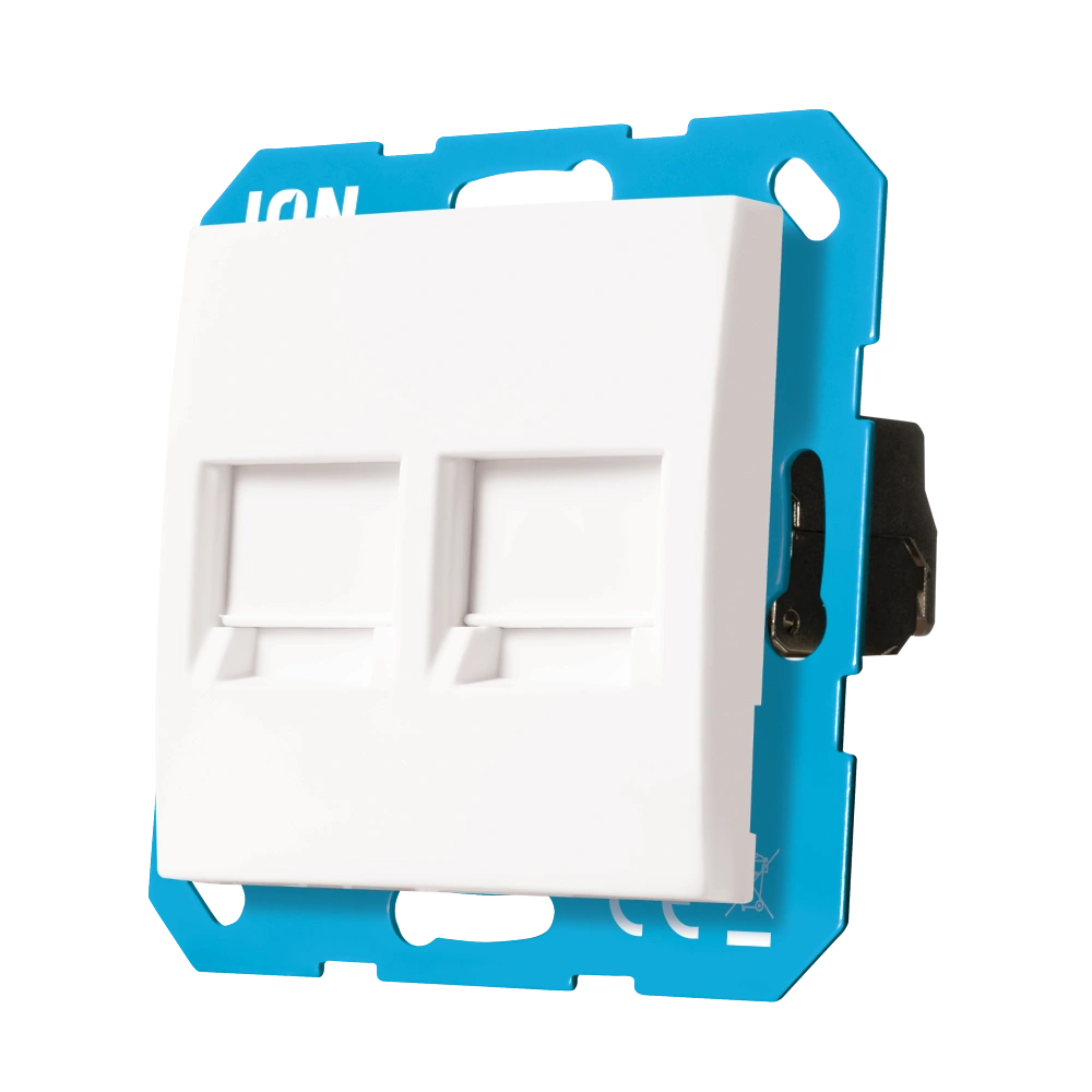 Ion Industries Modular Jack 2-voudig met Centraalplaat E1 | Alpin Wit 3 Modular Jack 2-voudig met Centraalplaat E1 | Alpin Wit - Afbeelding 3