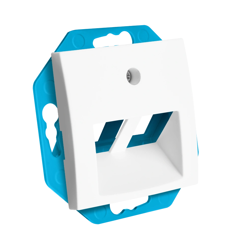 Ion Industries Modular Jack 30° 2-voudig met Centraalplaat E1 | Alpin Wit 2 Modular Jack 30° 2-voudig met Centraalplaat E1 | Alpin Wit - Afbeelding 2