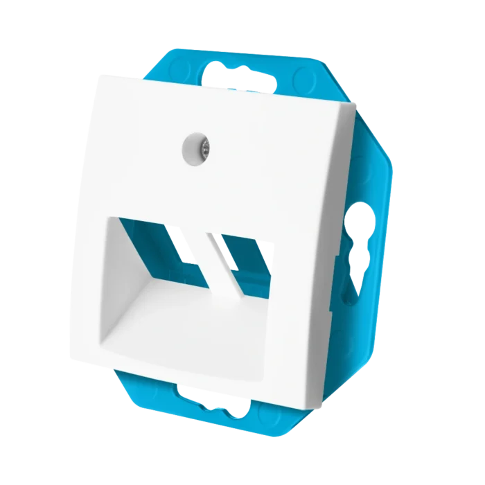 Modular Jack 30° 2-voudig met Centraalplaat E1 | Alpin Wit - Afbeelding 3