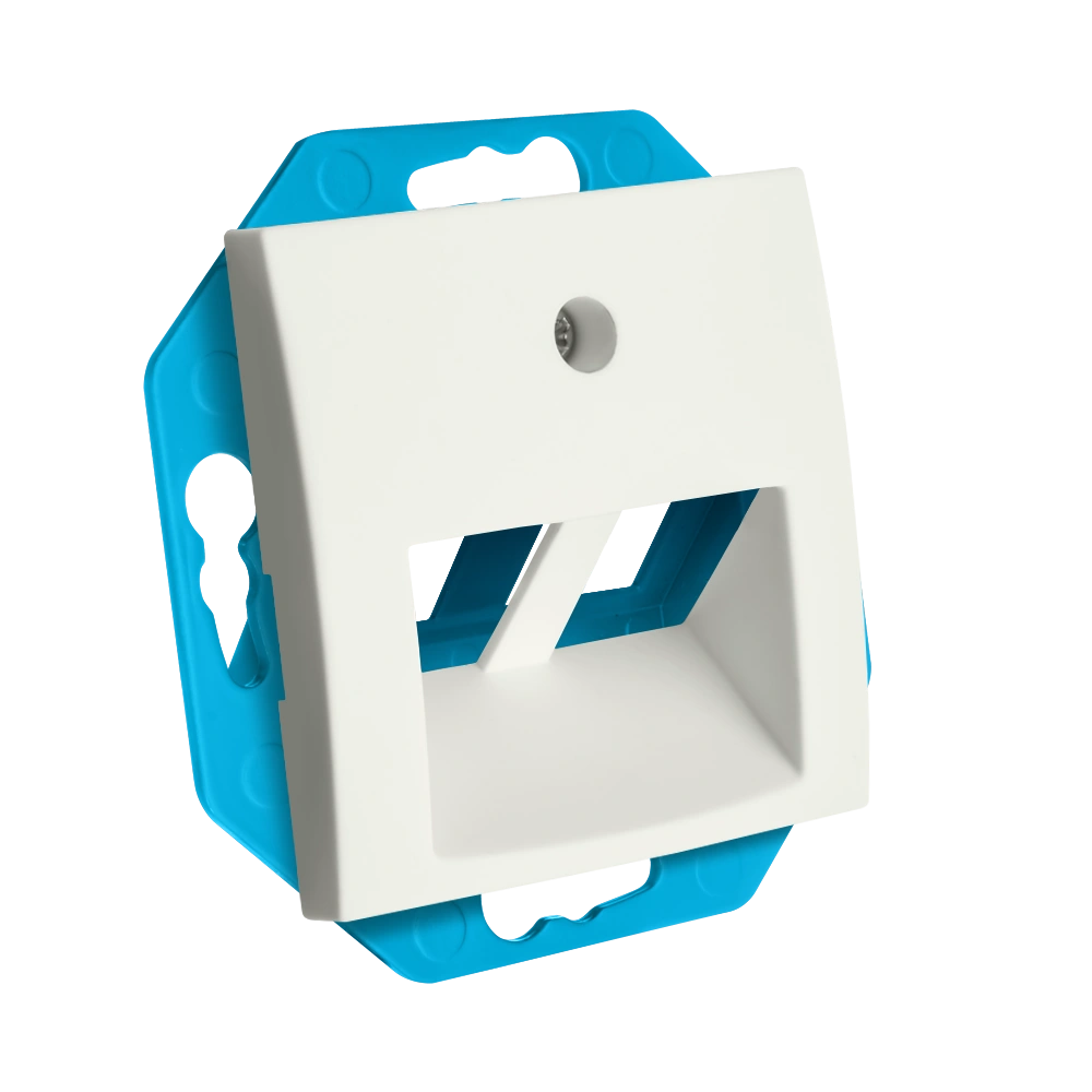 Ion Industries Modular Jack 30° 2-voudig met Centraalplaat E1 | Mat Alpin Wit 2 Modular Jack 30° 2-voudig met Centraalplaat E1 | Mat Alpin Wit - Afbeelding 2