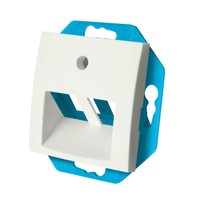 Modular Jack 30° 2-voudig met Centraalplaat E1 | Mat Alpin Wit - Afbeelding 3