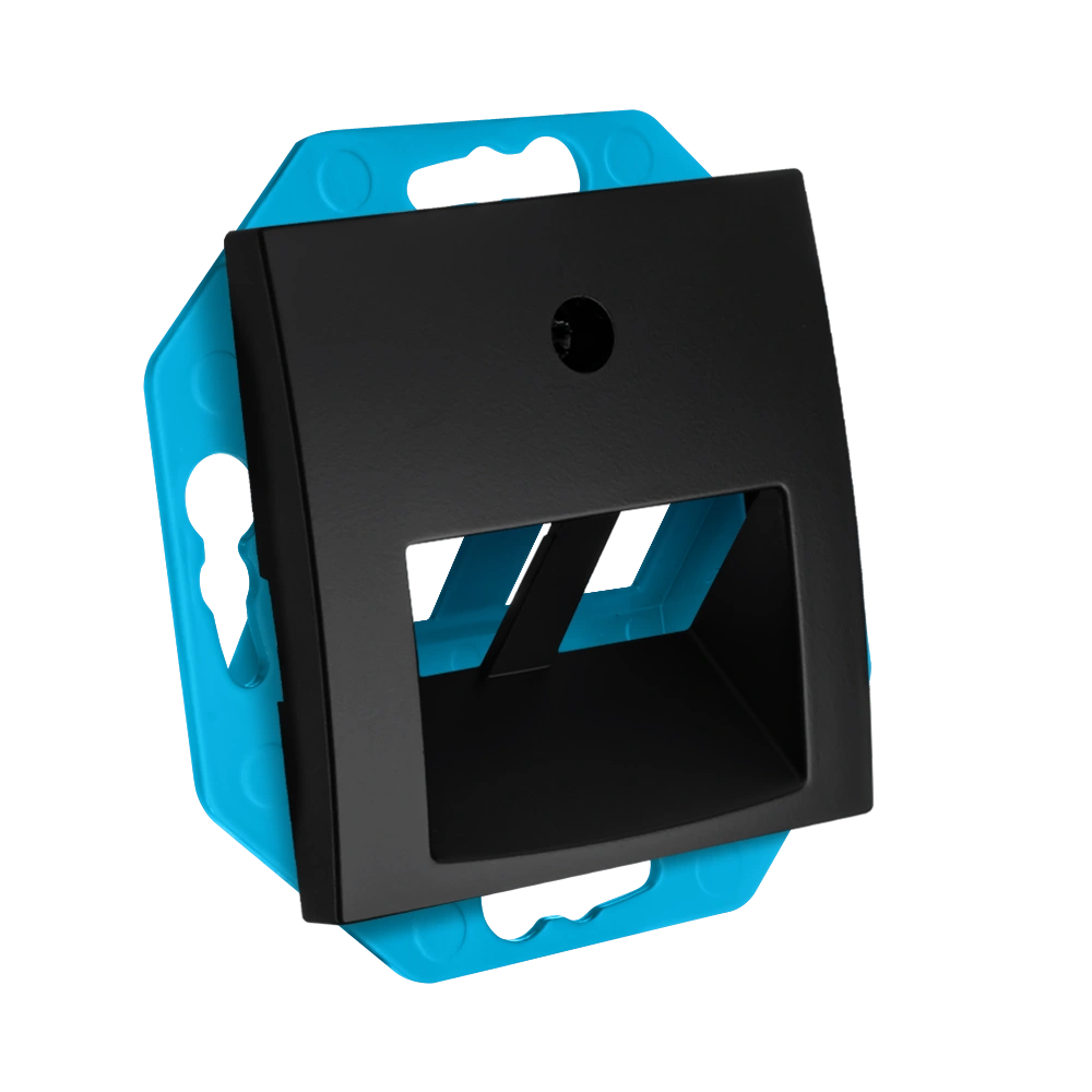 Ion Industries Modular Jack 30° 2-voudig met Centraalplaat E1 | Mat Zwart 2 Modular Jack 30° 2-voudig met Centraalplaat E1 | Mat Zwart - Afbeelding 2