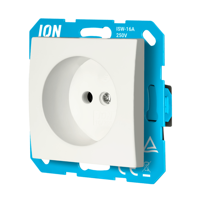 Wandcontactdoos zonder RA met Aanraakbeveiliging E1 | Mat Alpin Wit - Afbeelding 3